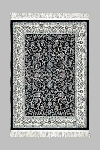 Art for the Floor Black Rug – Turkish Rug 3x5ft