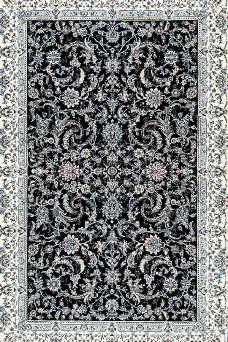 Art for the Floor Black Rug – Turkish Rug 3x5ft
