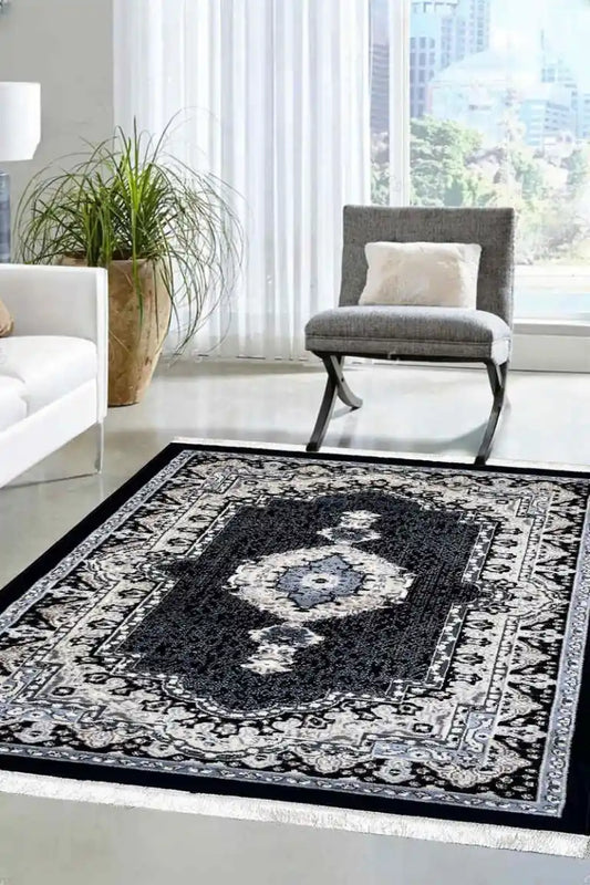 Artisan Collection Luxe Black Rug 4x6ft